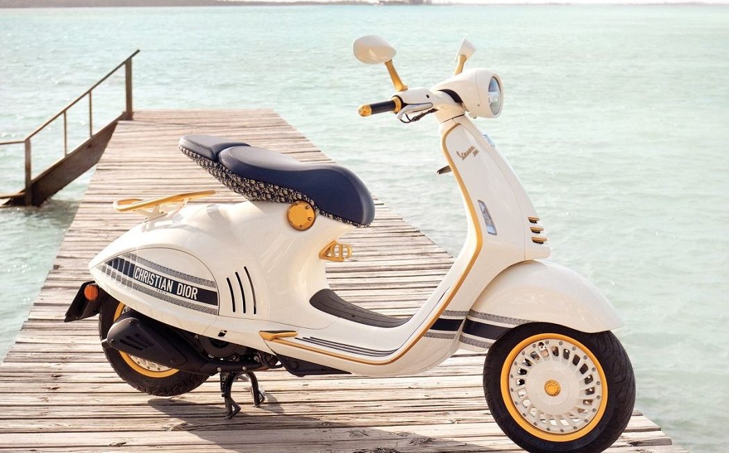 Dior and Vespa collaborate for a special edition of scooters