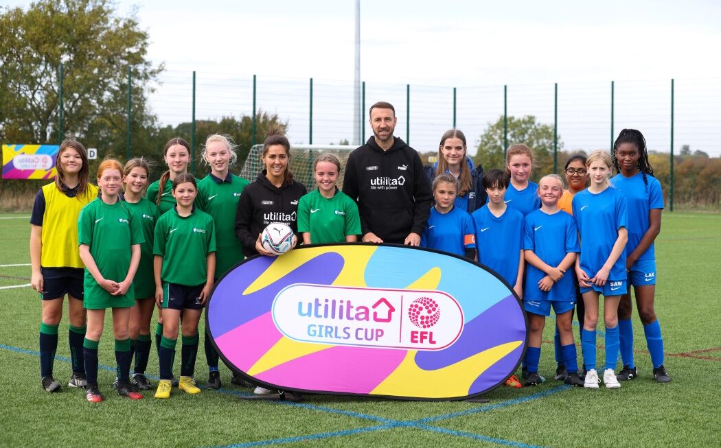 Glenn Murray and Fara Williams kick-off the Utilita Kids and Girls Cup